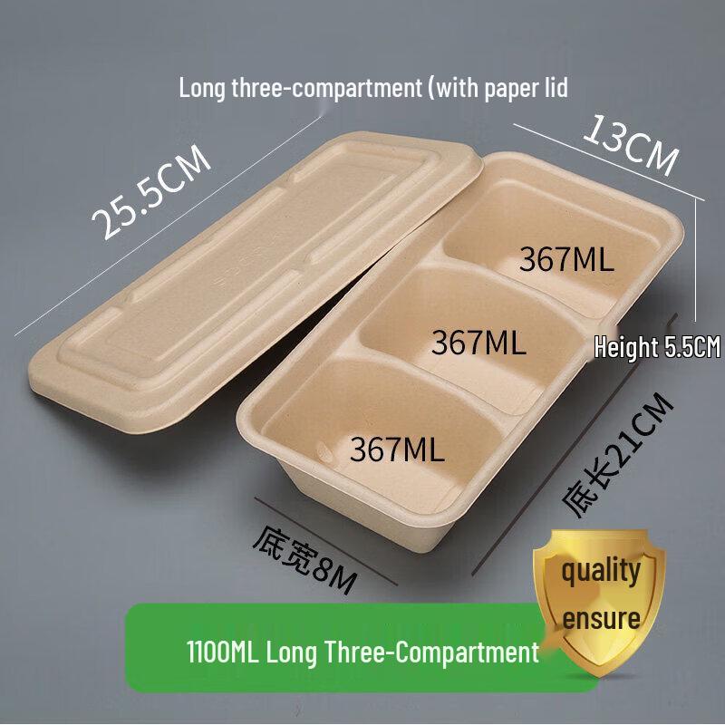 Eco-Friendly Disposable Divided Lunch Box