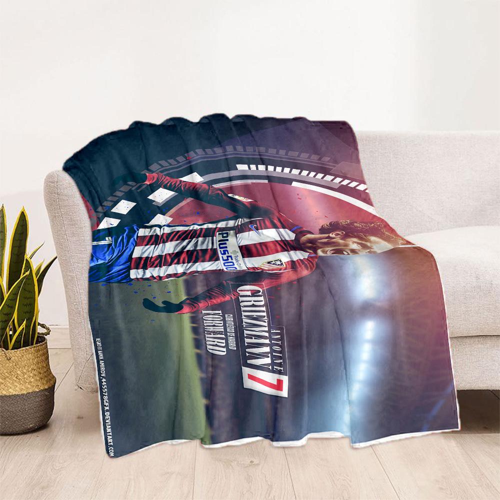 Griezmann's Jersey Blanket Ultra-Soft Suitable for Couch Sofa Chair All-Season Use Digital Print Suitable for Gifting Relatives and Friends