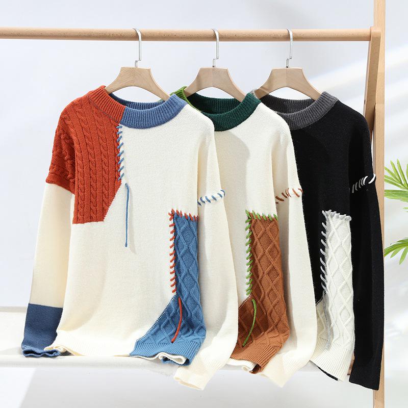 2024 Winter Men's Fleece Sweater: Japanese & Korean Style Knitwear