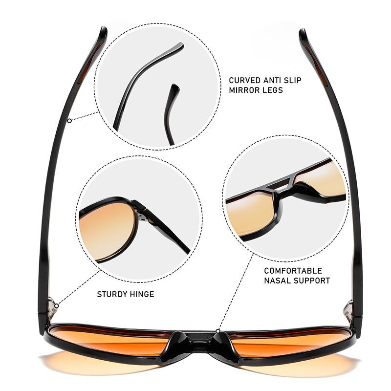 SHAUNA Übergroße Flieger-Sonnenbrille UV400