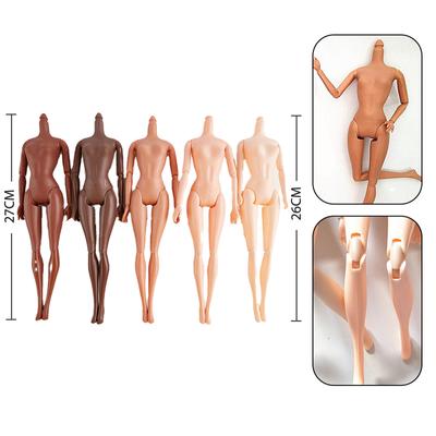 1 STÜCK 11 Bewegliche Gelenke 26/27cm Afrikanische Puppe Nackter Körper Braune Schwarze Haut Puppenkörper Haut Kinderspielzeug für hübsche Mädchen Geschenk