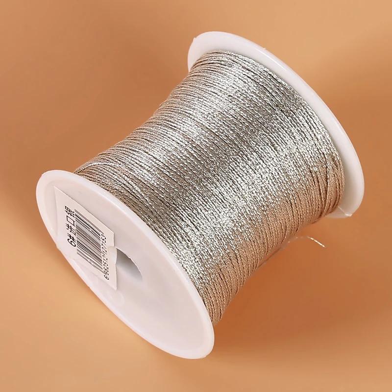 Silver/ Golden Color Chinese Knot Cord String For DIY Handmade Handicraft Tool Hand Stitching Thread Craft Supplies