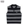 Women's Striped Bear Logo Knit Polo Shirt