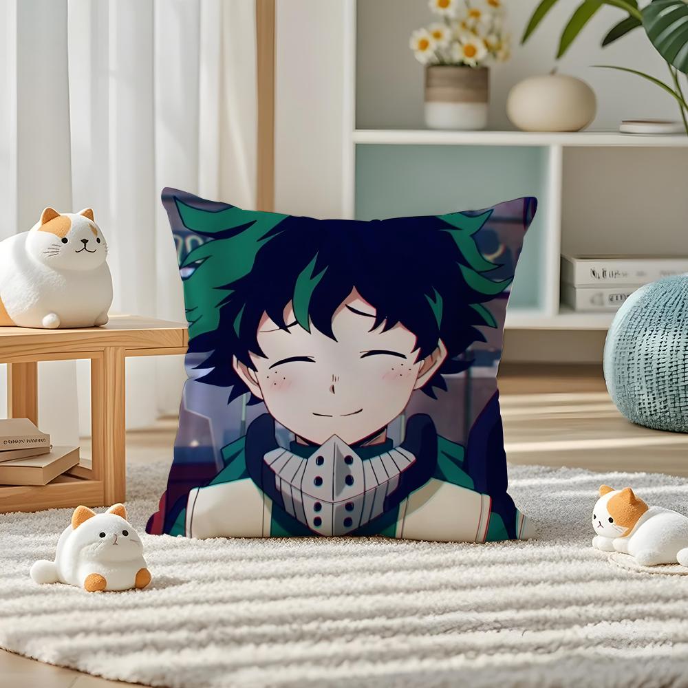 My Hero Academia Izuku Midoriya Pillow Case Silky Elegant Comfort Sofa Bed Invisible Zipper