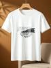 Men Women Cotton Printed Casual Tee Short Sleeve Summer Fashion Daily Comfortable Top