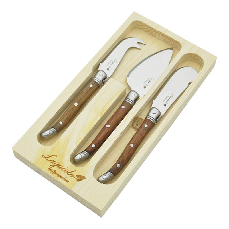 Conjunto de 3 Facas para Queijo Laguiole Espalhadores de Manteiga Facas de Queijo Raspador Fatiador Cortador Talheres Arco-Íris Vermelho Suprimento para Bar 5.9'' 15.9cm