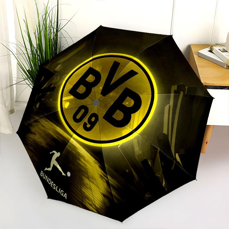 Dortmund, automatic folding umbrella, portable and foldable design, 8 ribs, a Christmas or birthday gift.