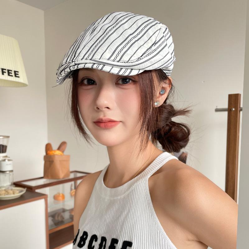 Retro Anti-duck Tongue Beret Children Summer Painter Newsboy Hat Simple Versatile Face Small Forward Hat