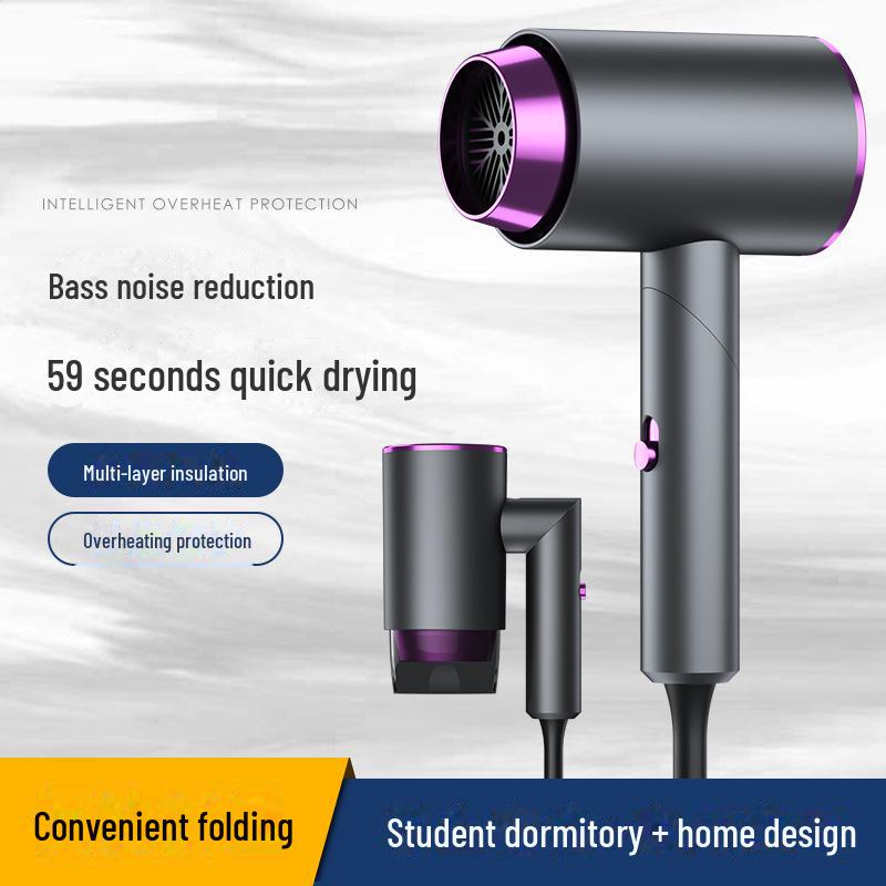 High Power Foldable Hair Dryer for Dorms and Homes