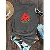 Elegant Vest for Women Simple watermelon slice print casual loose summer tank top Fashionable, unique, and refreshing, suitable for commuting,