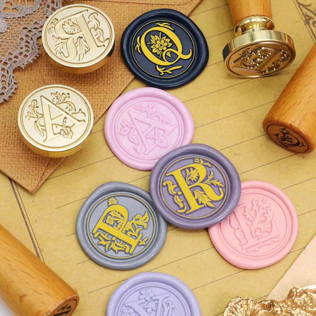 Handcrafted Beechwood Wax Seal Stamp With Interchangeable Brass Embossing Tip for Elegant Correspondence