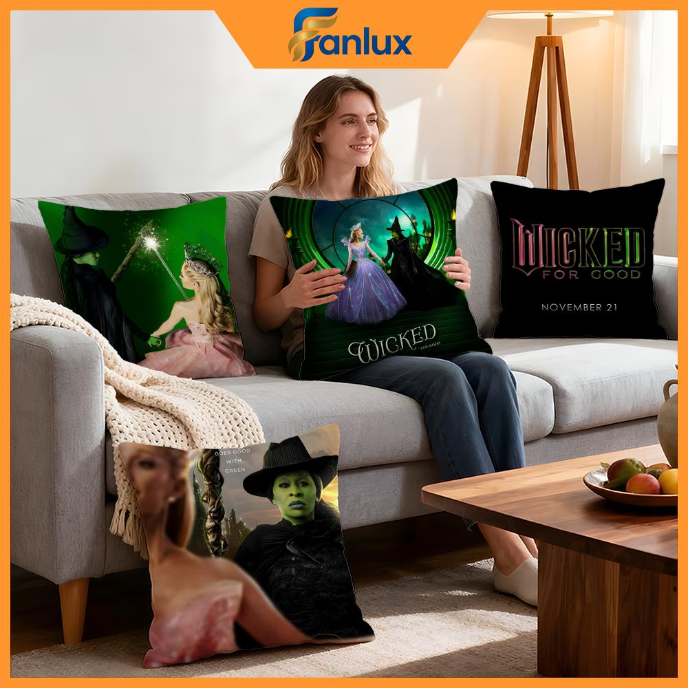 Movie Wicked Part One Cushion Cover Pcs Decorative Covers Soft Cushion Case for Sofa Couch Decor x x Pillowcases