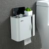 Bathroom Paper Towel Box Toilet Paper Drawer Roll Tube Toilet Paper Holder Wall Mounted Hole-free Waterproof Shelf Bathroom