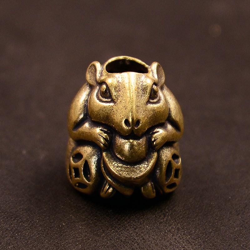 Handcrafted Brass Money Mouse Knife Pendant Keychain EDC Gear Accessory Backpacks Bags Brass