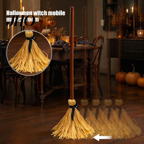Decoraciones para Fiesta de Halloween en Interiores Escoba Sonora, Escoba de Bruja Móvil con Efectos, Decoración Misteriosa para el Hogar Festivo Juguete Mágico Espeluznante para