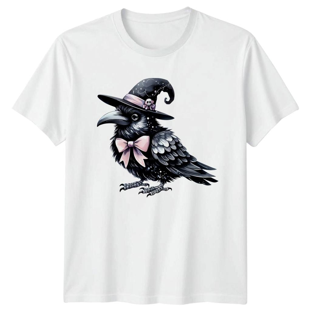 Pink Coquette Crow Unisexs TShirt Pink Halloween Spooky Halloween Gift For Her