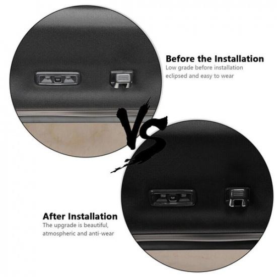 Interior Roof Hook & Reading Light Lamp Cover Trim For Ford F150 - Black