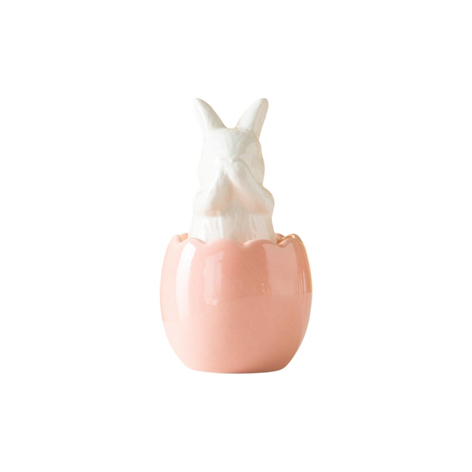 

Easter Bunny Figurines - Minimalist European Ceramic Ornaments For Home & Bedroom Decor One Size