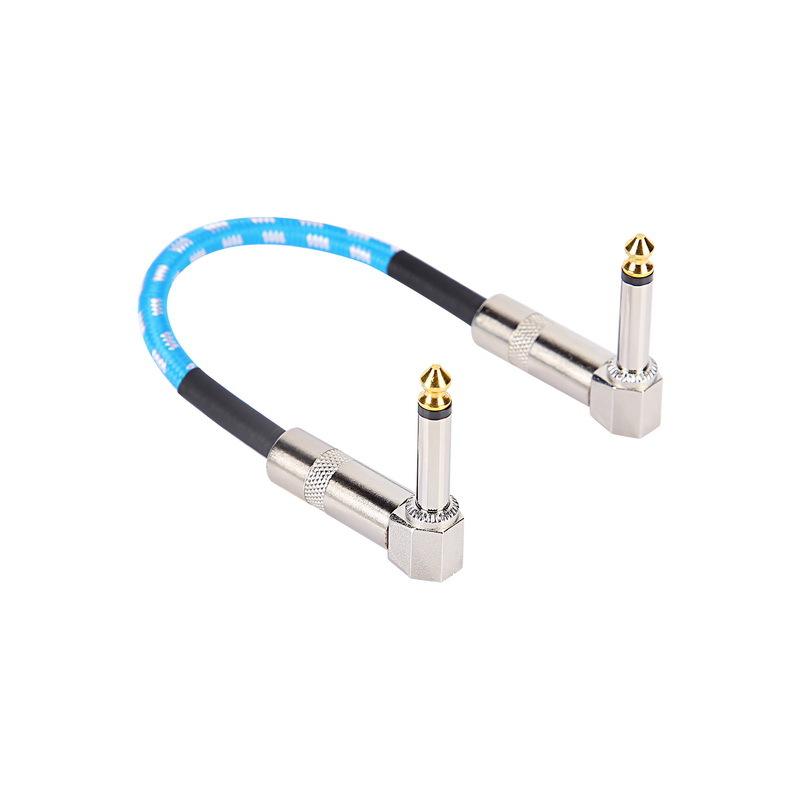1/3Pcs Guitar Effect Pedal Patch Cable 6.35Mm Cord Low Noise Shielded Audio Cable Electric Guitar Color Braided Cable 15/30Cm