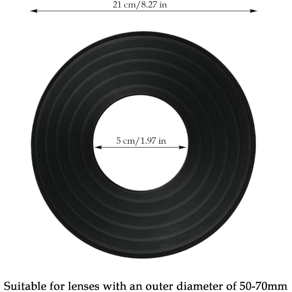 Silicone Lens Hood for Cameras | Silicone DSLR Camera Lens Cover - 50-70mm Anti-Glass Reflection Lens Cover for Water Splashes, Snow, Dust, and Mud