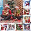 Christmas Santa Cushion Cover Pillowcase Merry Christmas Decor For Home 2025 Navidad Natal Cristmas Xmas Gift Happy NewYear 2025