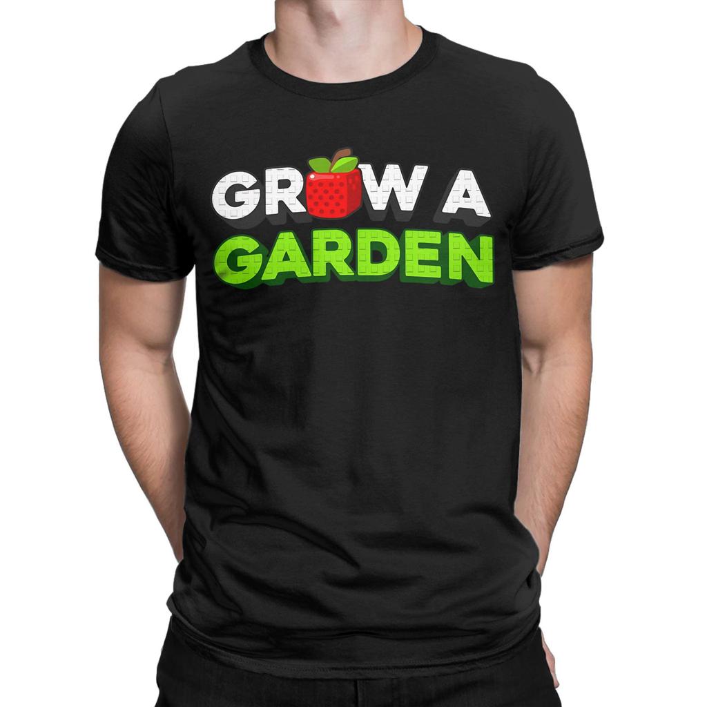 Streetwear Grow a Garden Gamer T-Shirt Men Cotton Short Sleeve Round Neck Summer Top Tee