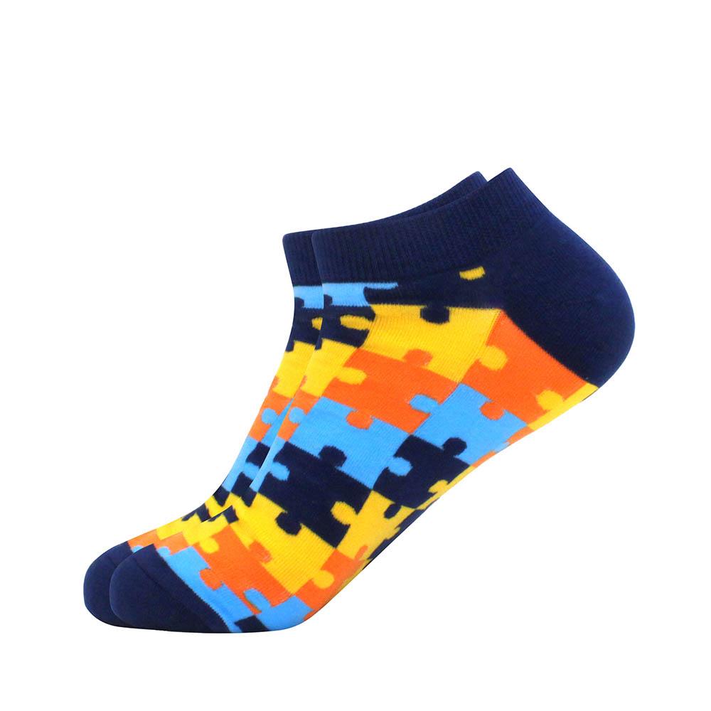 Men's Socks Invisible Short Summer Socks Quality Business Casual spring Color Combed cotton diamond astronaut Boat Socks