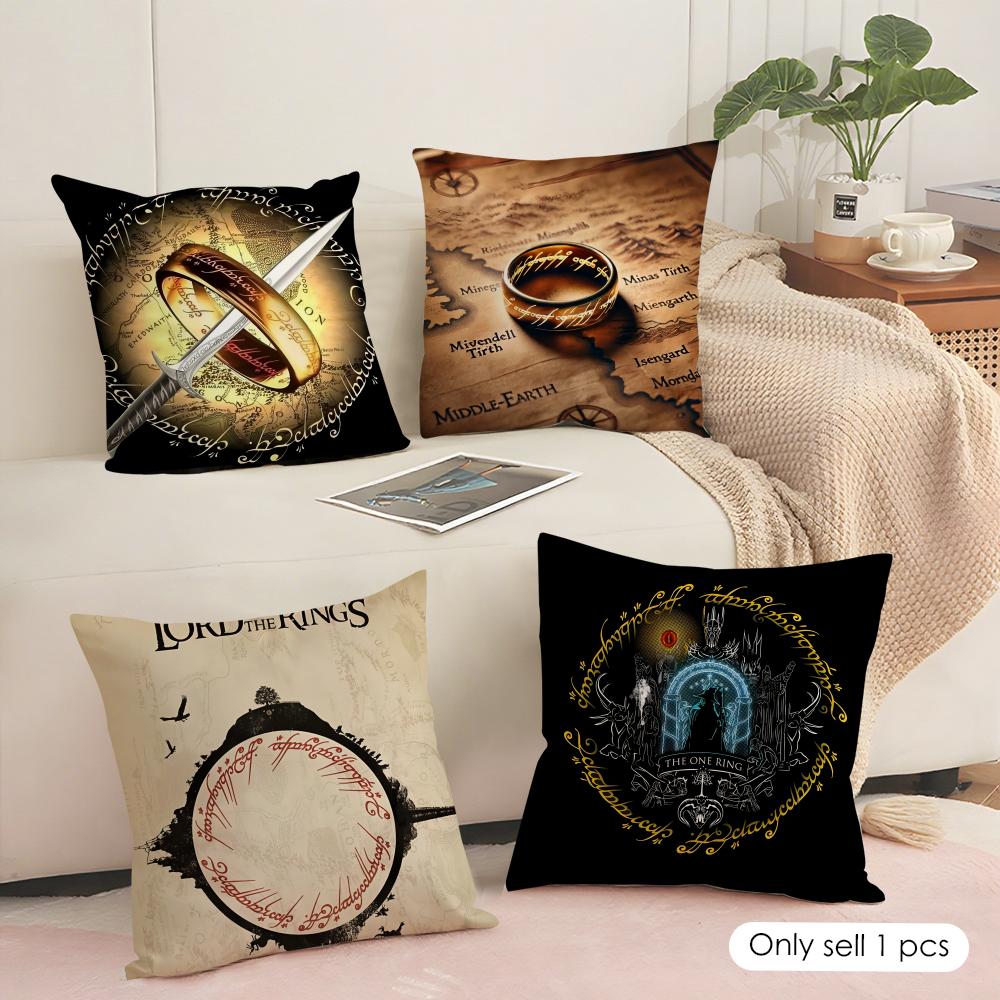 L-Lords Of The R-Rings Cushion Cover Soft Short Plush Pillow Cover Smooth Cozy Texture Aesthetic Cushion Case Home Decor