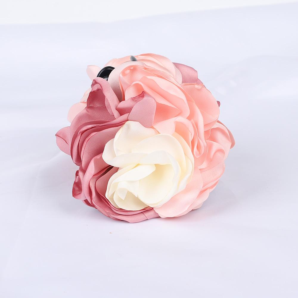 

Мода Большая Камелия Тканевый Цветок Краб Заколки для Волос Большой Пластиковый Держатель для Хвоста Зажимы для Волос Свадебная Вечеринка Аксессуары для Волос