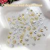 12 Grids Christmas Metal Slice Xmas Tree Snowflake Lollipop Gear Star Gold Silver Nail Art Sequins Decorations Manicure Charms