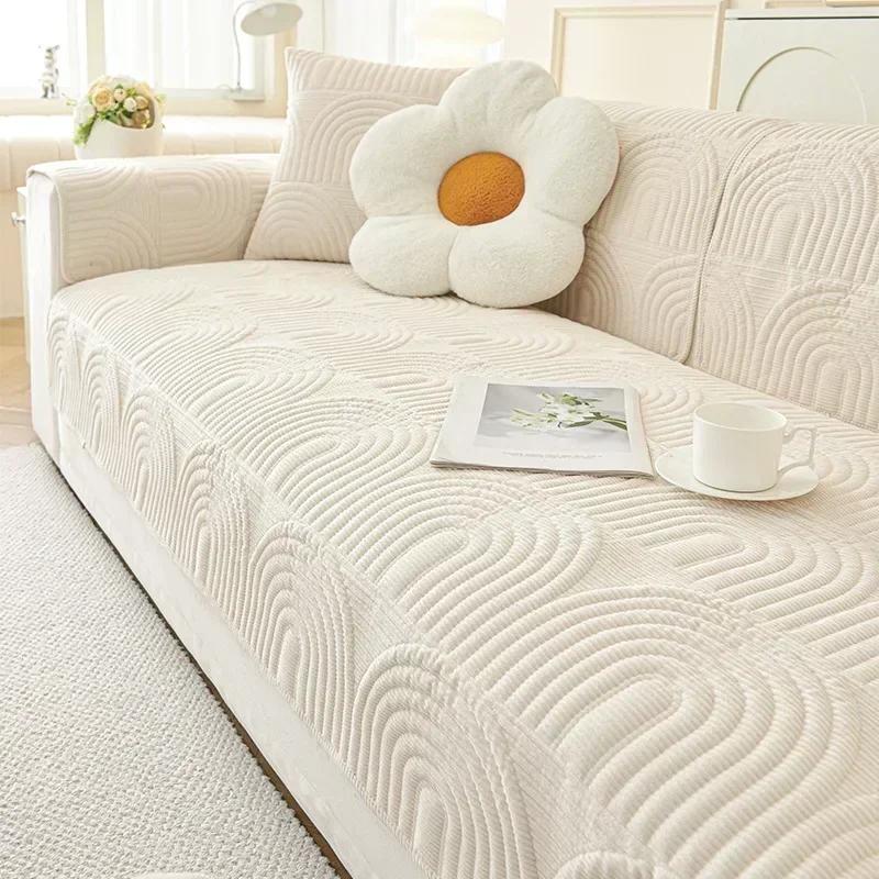 

1 шт. мягкий плюшевый чехол для дивана для гостиной, зимний теплый коврик для дивана, однотонный чехол для углового дивана в форме буквы L, защитный чехол для дома A 70x70