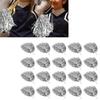 20Pcs Che Ing Squad Hand    3.3in Handle Pure Color   PET Che  Ing Pompoms for Sports Party Stage Show