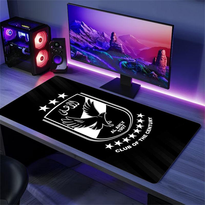 Al Ahly Sporting Club Mouse Pad, Large Gaming Desk Mat, Non-slip XXL Mousepad for Laptop & Tablet, Mini PC Playmat with Stitched Edges