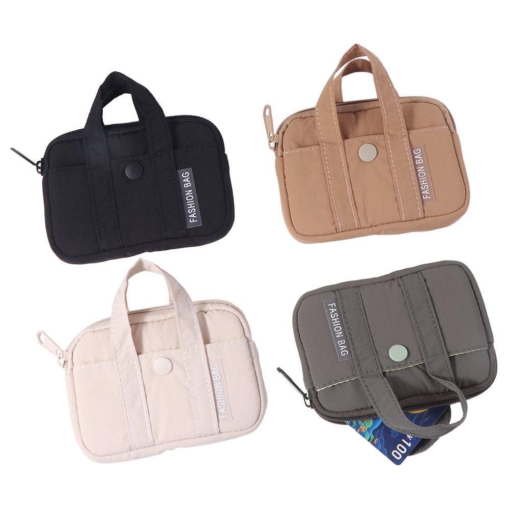 Korean Style Nylon Coin Purse Portable Mini Earphone Storage Bag Practical Card Pouch  Girls