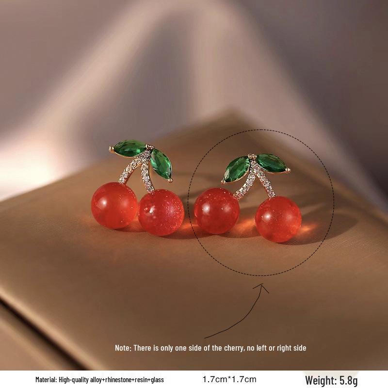 

Серьги-пусеты в ретро-стиле с красной глазурью «капля» для женщин - Уникальный нишевый дизайн начала осени