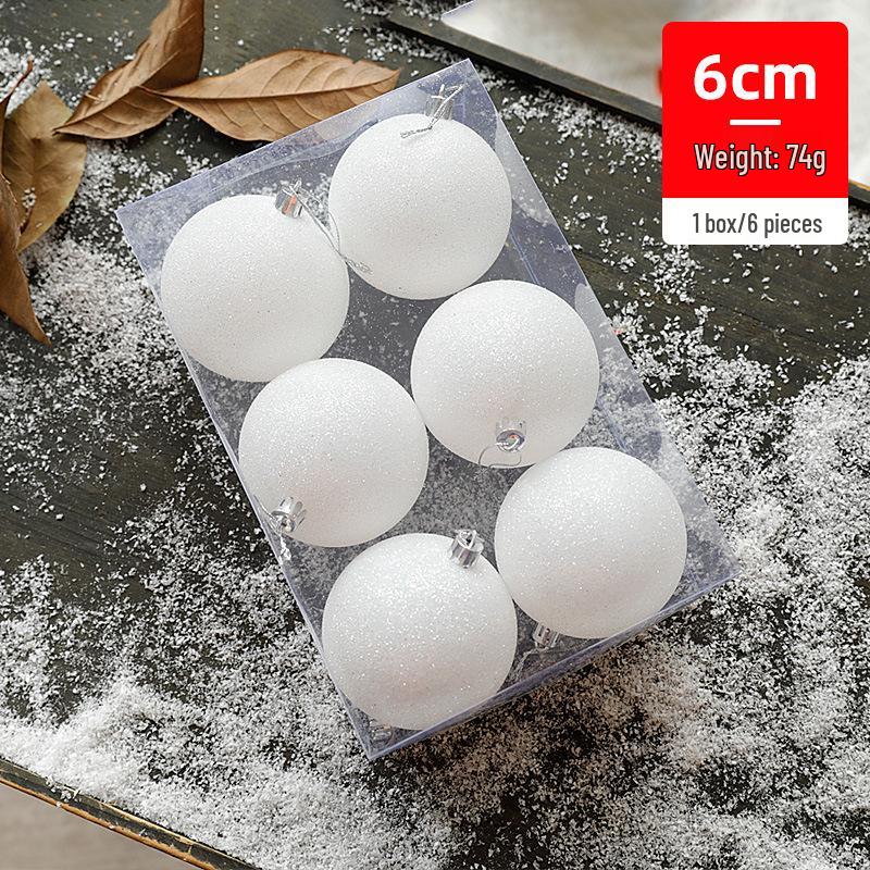 Transparent Blue Lemon Painted Christmas Ornaments - Set of Frosted Balls (6/8CM) for Mall Decoration