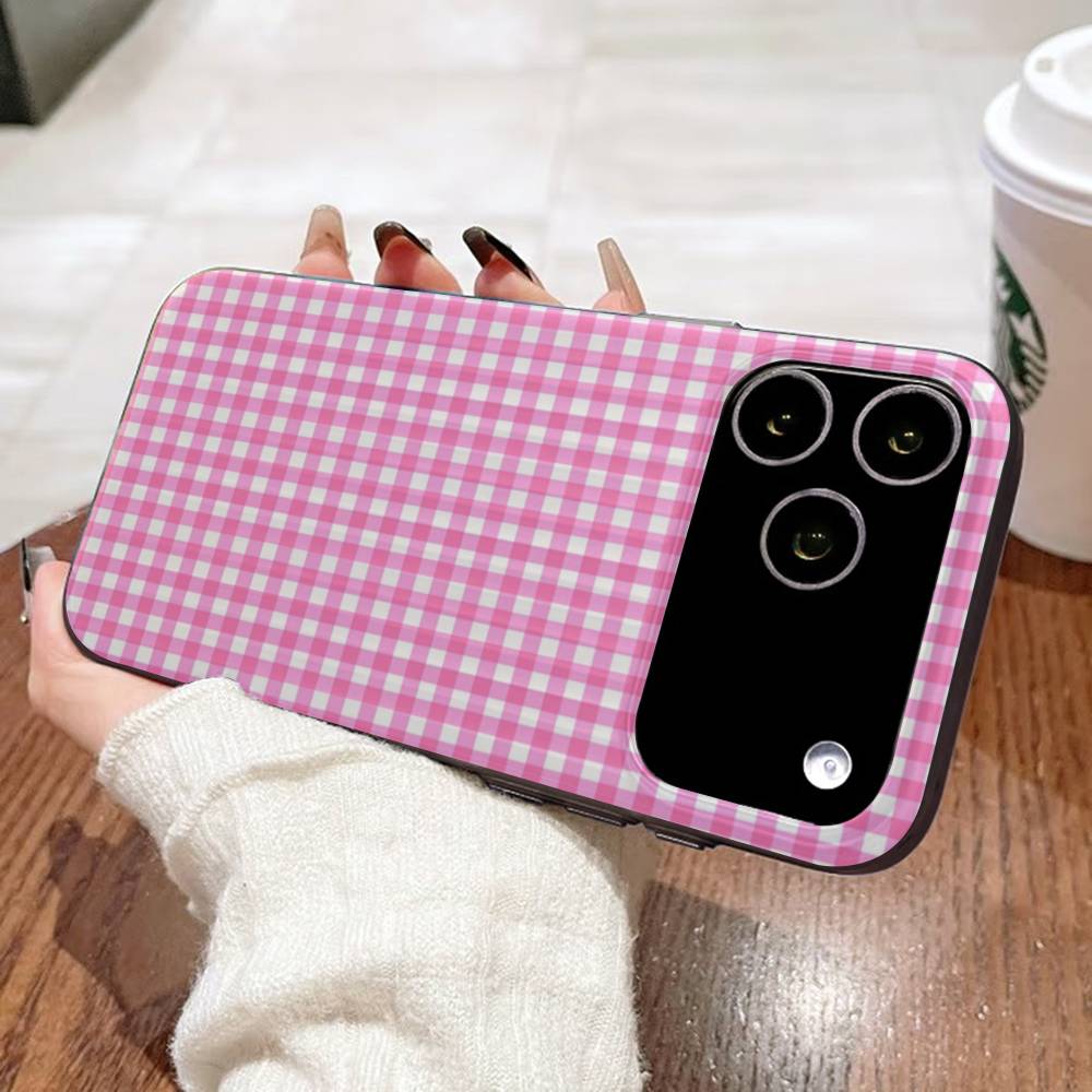 Simple Chic Lattice Pattern Corrugated Pattern For IPhone 17 16 15 14 13 12 11 16 Pro Max Plus Pro Non-slip Phone Cover