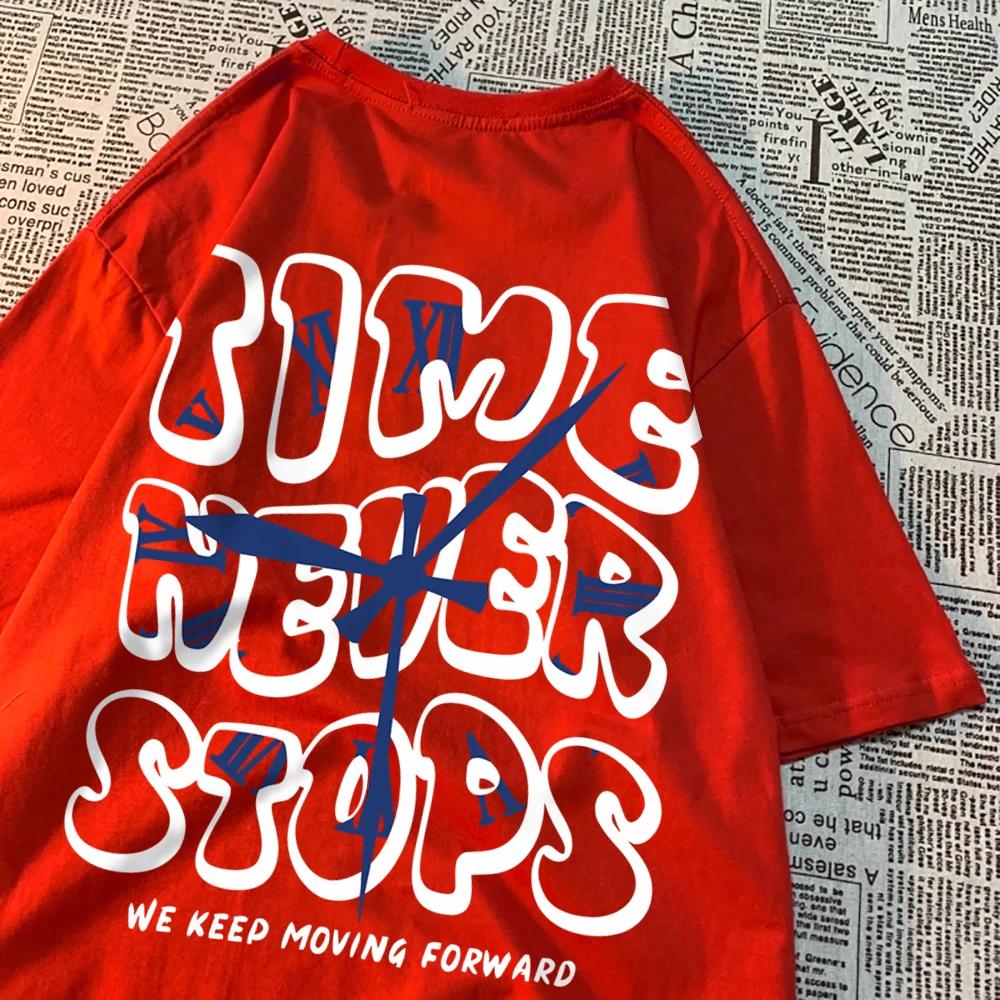 

Время никогда не останавливается, мы продолжаем двигаться вперед. Футболка. Мужские летние хлопковые топы. Простые повседневные футболки. Летняя футболка с круглым вырезом. Одежда. XXXXXL армия зеленый