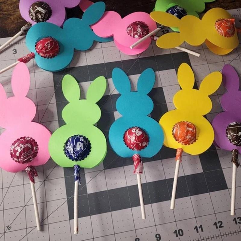 Metal Die Cuts Easter Rabbit Lollipop Embossing Stencil Cutting Dies for Card Drop Ship
