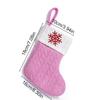 Xmas Tree Pendant Decor Gift Bag Letter 3D Embroidered Gift Christmas Party Decoration Pink Christmas Socks