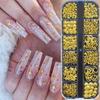 12Grids 3D Exquisite Cross Nail Art Rhinestones Y2K Metal Punk Full Glitter Diamond Cross Nail Charms