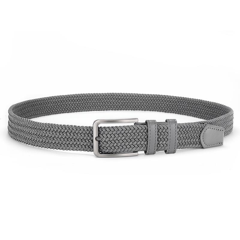 Unisex High-Elastic No-Punch Leather Belt for Trousers