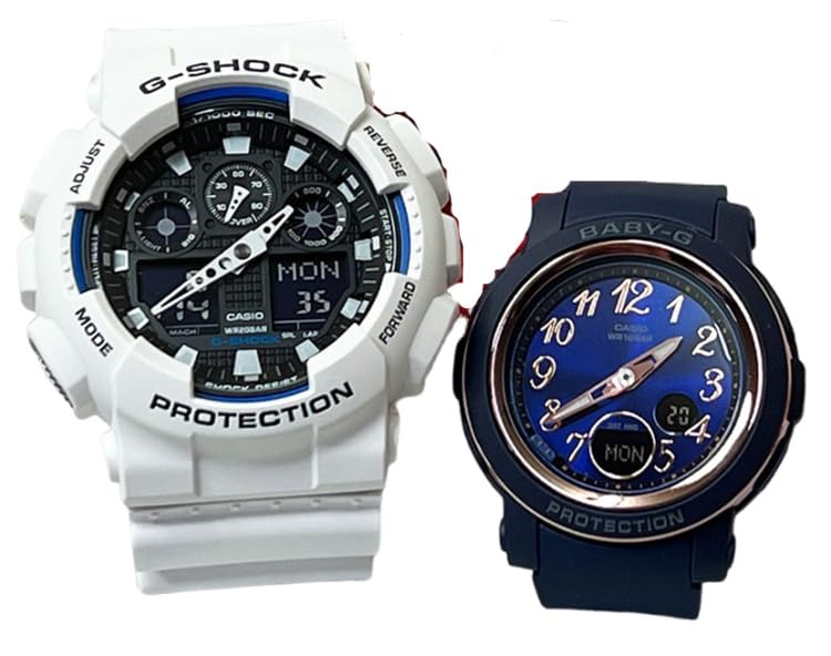 

[Casio] CASIO Pair Watch G-SHOCK G-Shock BABY-G Baby G Ana-Digi Battery Operated Genuine Pair Case Set of 2 GA-100B-7AJF BGA-290SA-2AJF Watch