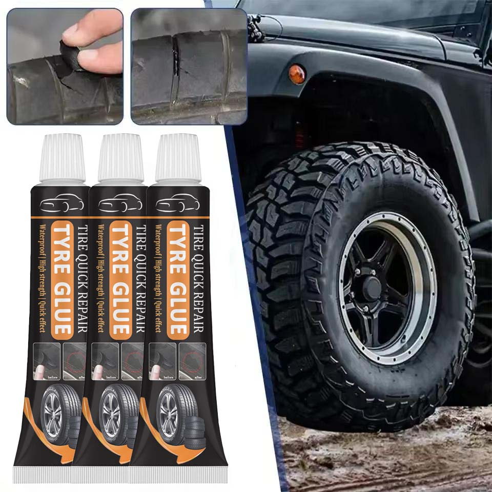 Powerful quick-drying rubber glue for tire repair, wear-resistant and non-corrosive rubber adhesive, power tire repair tool
