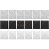 B46E Pack of 12 Square Foam Panels Polyester Polyester Soundproof Wall Panels Wall Tiles Suitable for Living Room Studios