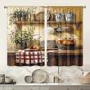 2 Pcs Retro kitchen print curtains,suitable for bedroom,living room kitchen decoration,home decoration,window decoration