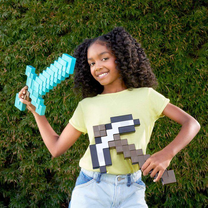 Mattel Minecraft Iron Pickaxe toy for role-playing and adventure