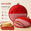 Maßgeschneiderte rote Karotten-Tortilla-Isolierentasche - Verdickt, Lebensmittelechtes Material für heiße Mahlzeiten