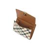 Daks Women S Brown Check Color Block Leather Wallet Dcwa1f428w2