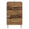 Nightstand with Drawers Reclaimed Wood Look 40 x 40 x 66 cm Engineered Wood